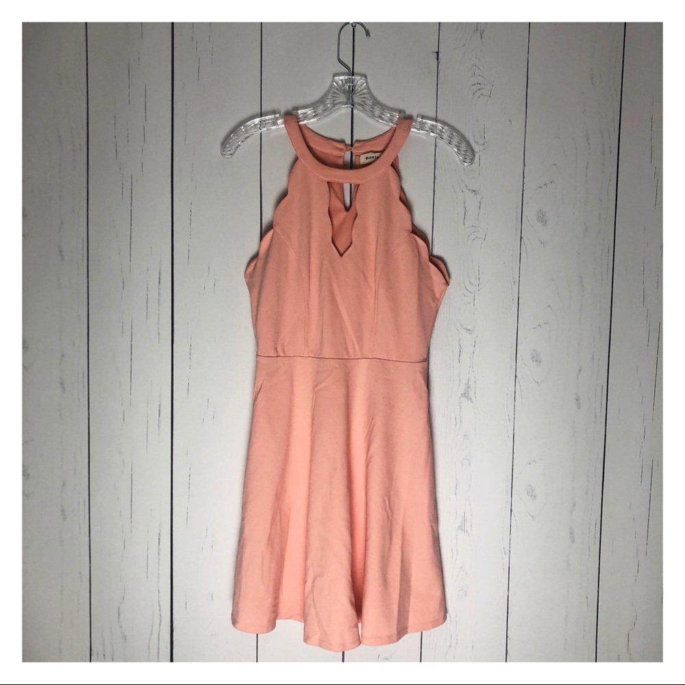 Scallop Edge Mini Dress